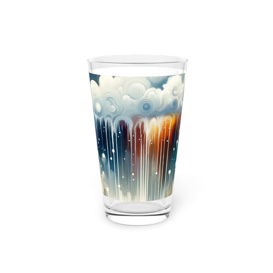 Grounding Silver Clouds Pint Glass, 16oz - ATUH.ART