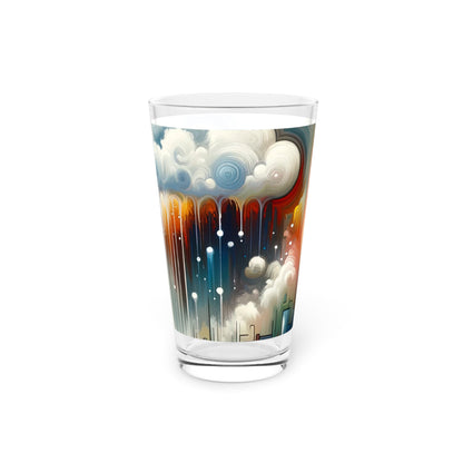 Grounding Silver Clouds Pint Glass, 16oz - ATUH.ART