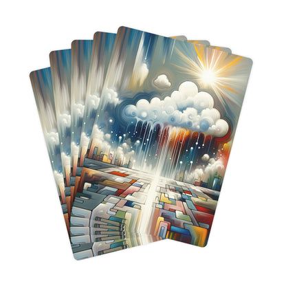 Grounding Silver Clouds Poker Cards - ATUH.ART