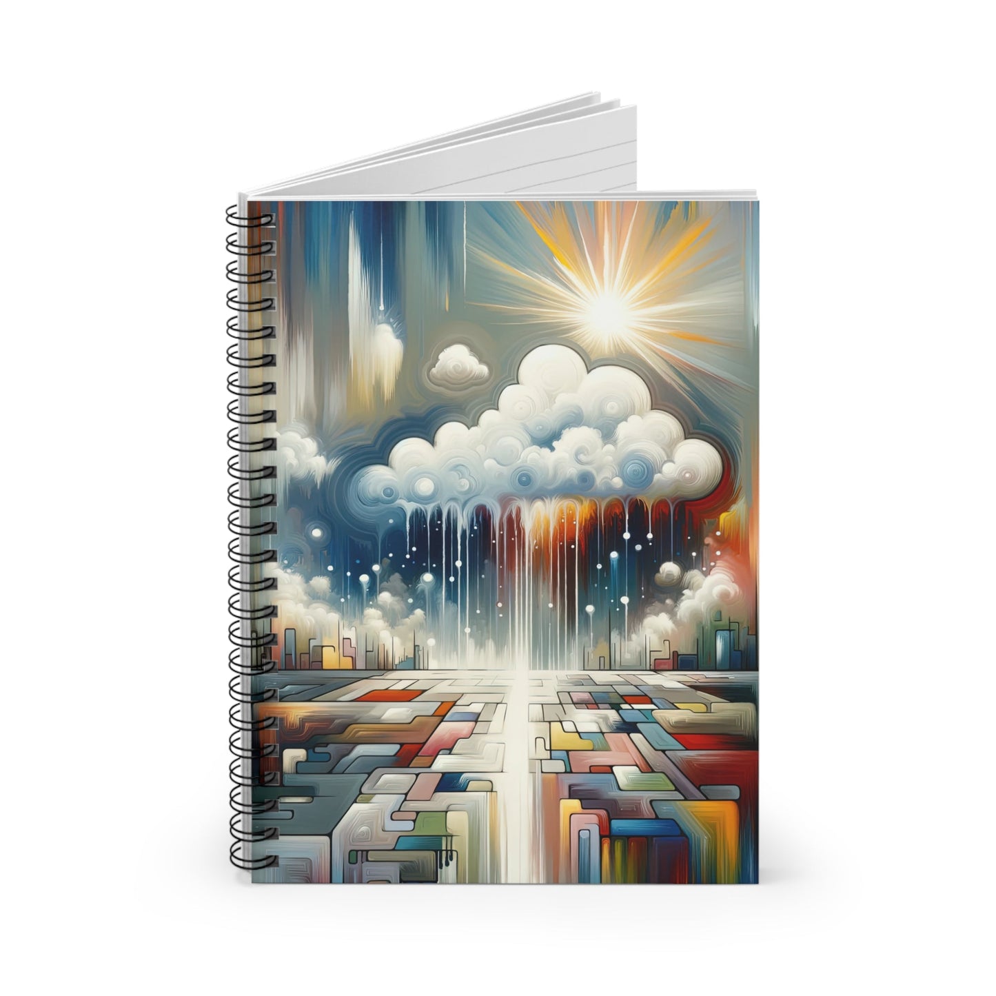 Grounding Silver Clouds Spiral Notebook - Ruled Line - ATUH.ART