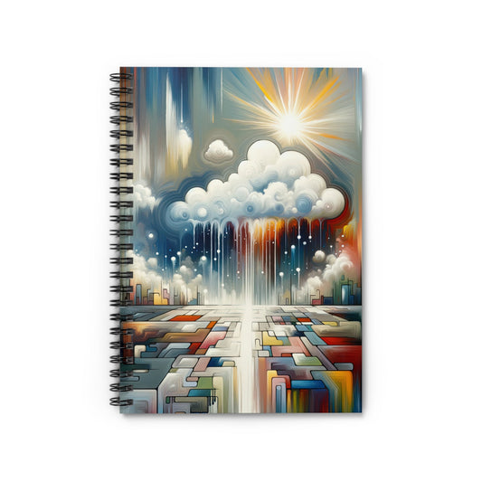 Grounding Silver Clouds Spiral Notebook - Ruled Line - ATUH.ART