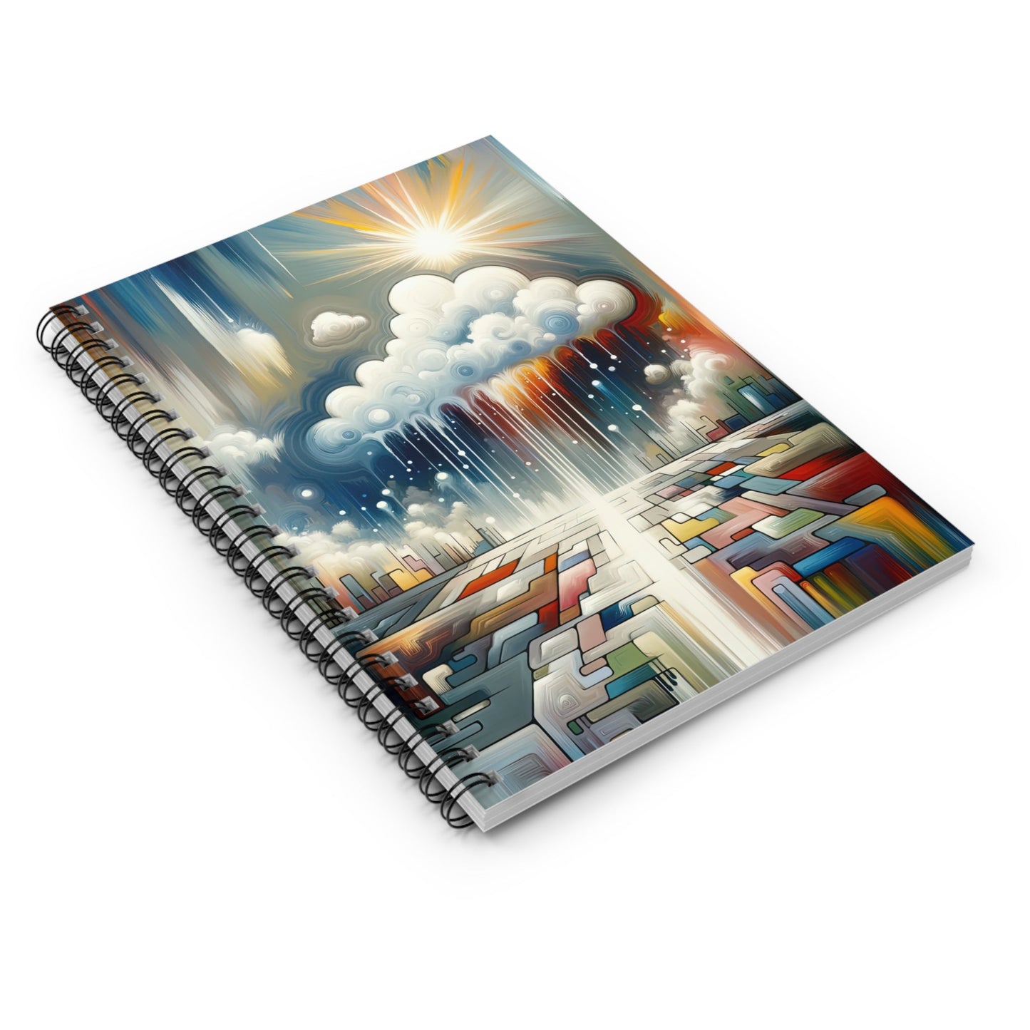 Grounding Silver Clouds Spiral Notebook - Ruled Line - ATUH.ART