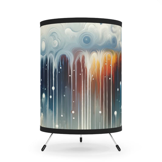Grounding Silver Clouds Tripod Lamp with High-Res Printed Shade, US\CA plug - ATUH.ART