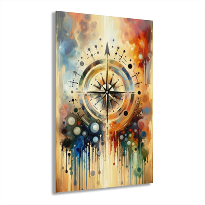 Guidance Abstract Compass Acrylic Prints (French Cleat Hanging) - ATUH.ART