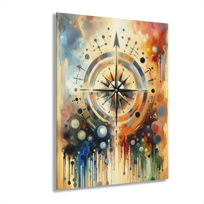 Guidance Abstract Compass Acrylic Prints (French Cleat Hanging) - ATUH.ART