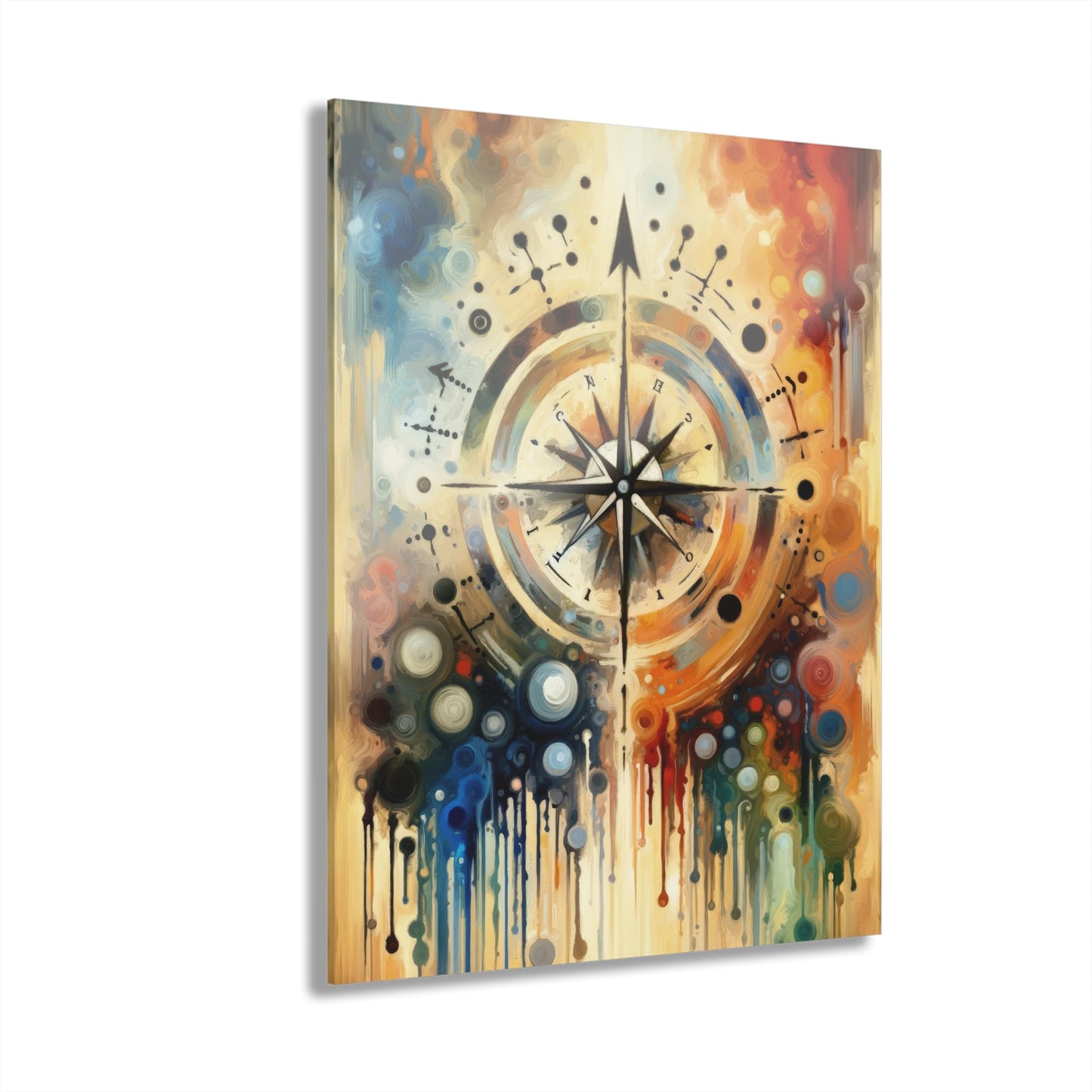 Guidance Abstract Compass Acrylic Prints (French Cleat Hanging) - ATUH.ART