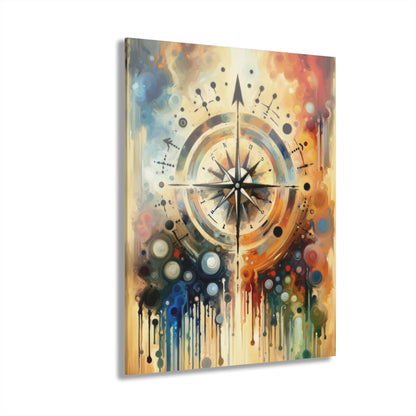 Guidance Abstract Compass Acrylic Prints (French Cleat Hanging) - ATUH.ART