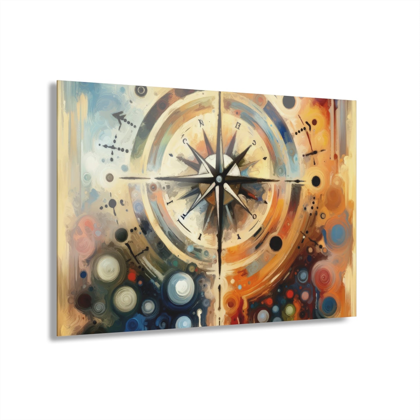 Guidance Abstract Compass Acrylic Prints (French Cleat Hanging) - ATUH.ART