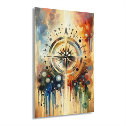 Guidance Abstract Compass Acrylic Prints (French Cleat Hanging) - ATUH.ART