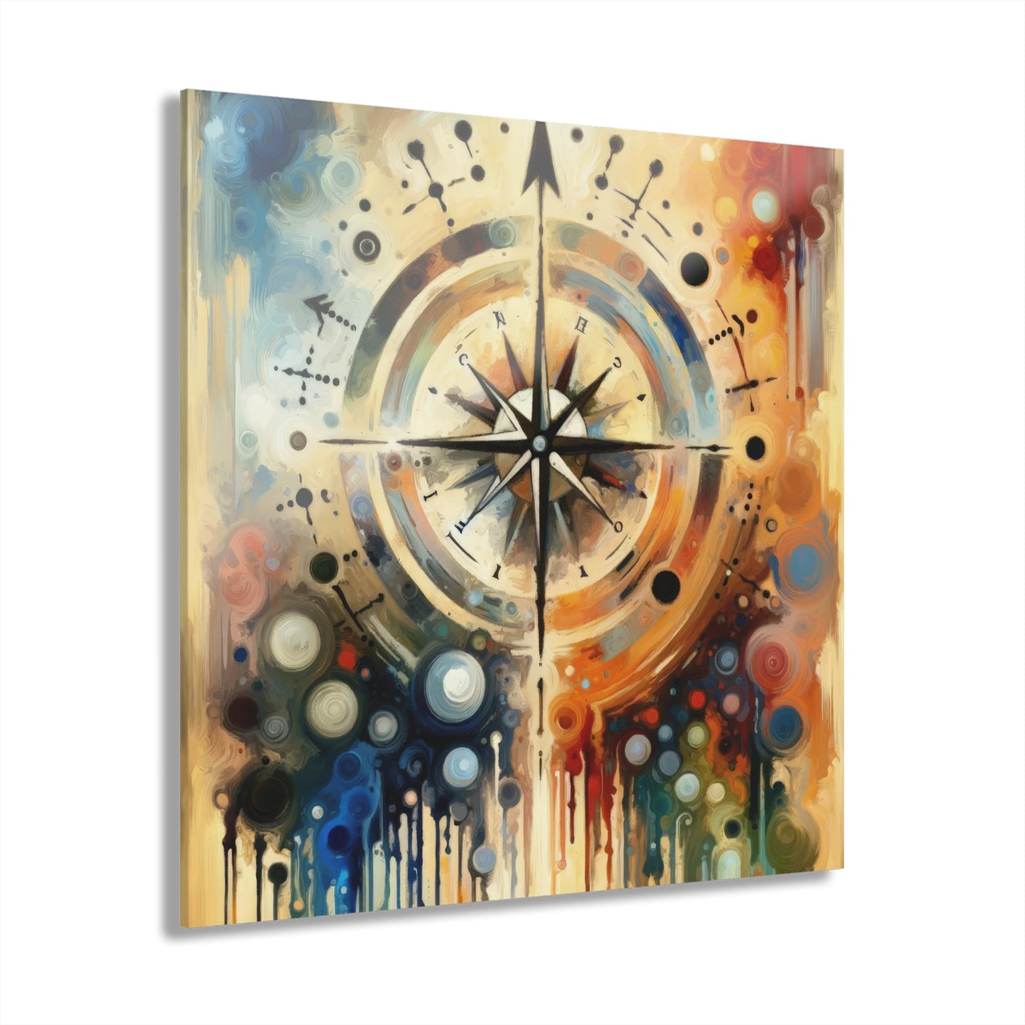 Guidance Abstract Compass Acrylic Prints (French Cleat Hanging) - ATUH.ART