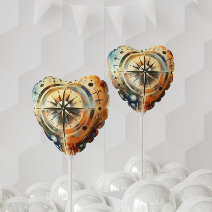 Guidance Abstract Compass Balloon (Round and Heart-shaped), 11" - ATUH.ART