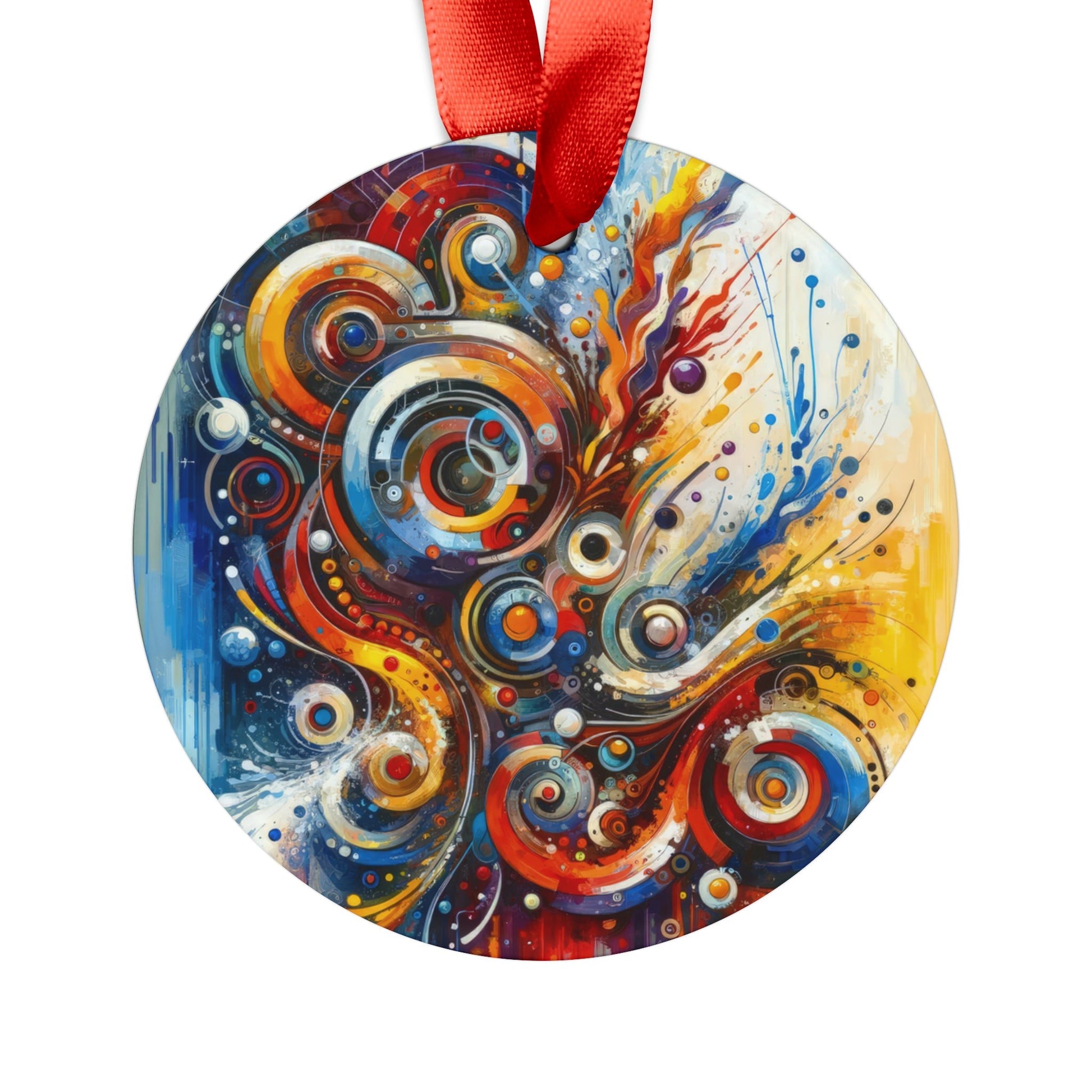 Harmonic Abstract Synergy Acrylic Ornament with Ribbon - ATUH.ART