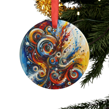 Harmonic Abstract Synergy Acrylic Ornament with Ribbon - ATUH.ART