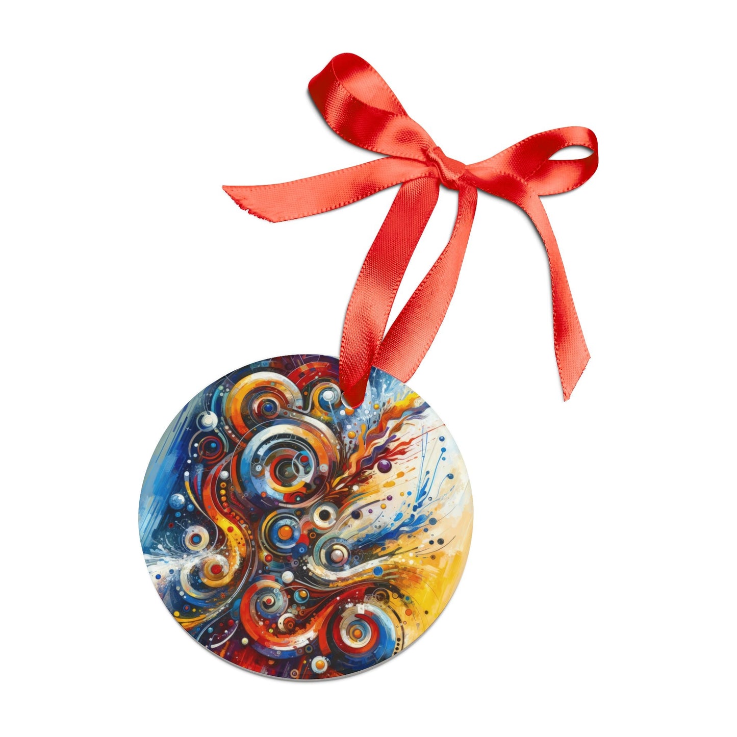 Harmonic Abstract Synergy Acrylic Ornament with Ribbon - ATUH.ART