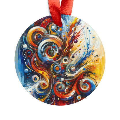 Harmonic Abstract Synergy Acrylic Ornament with Ribbon - ATUH.ART