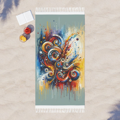 Harmonic Abstract Synergy Boho Beach Cloth - ATUH.ART