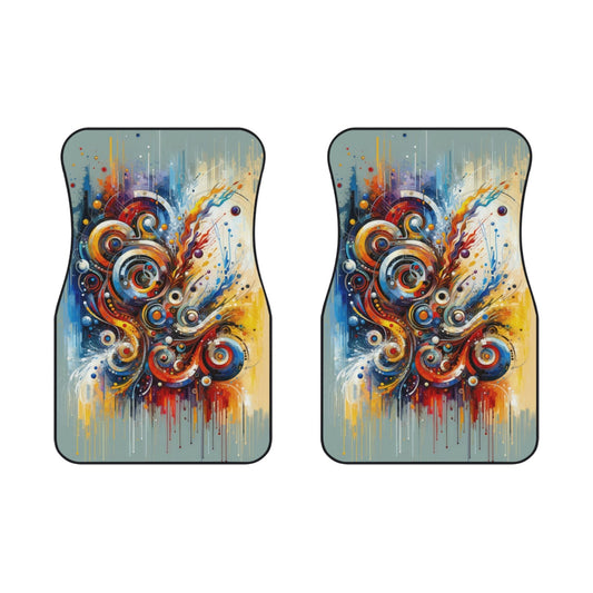 Harmonic Abstract Synergy Car Mats (2x Front) - ATUH.ART