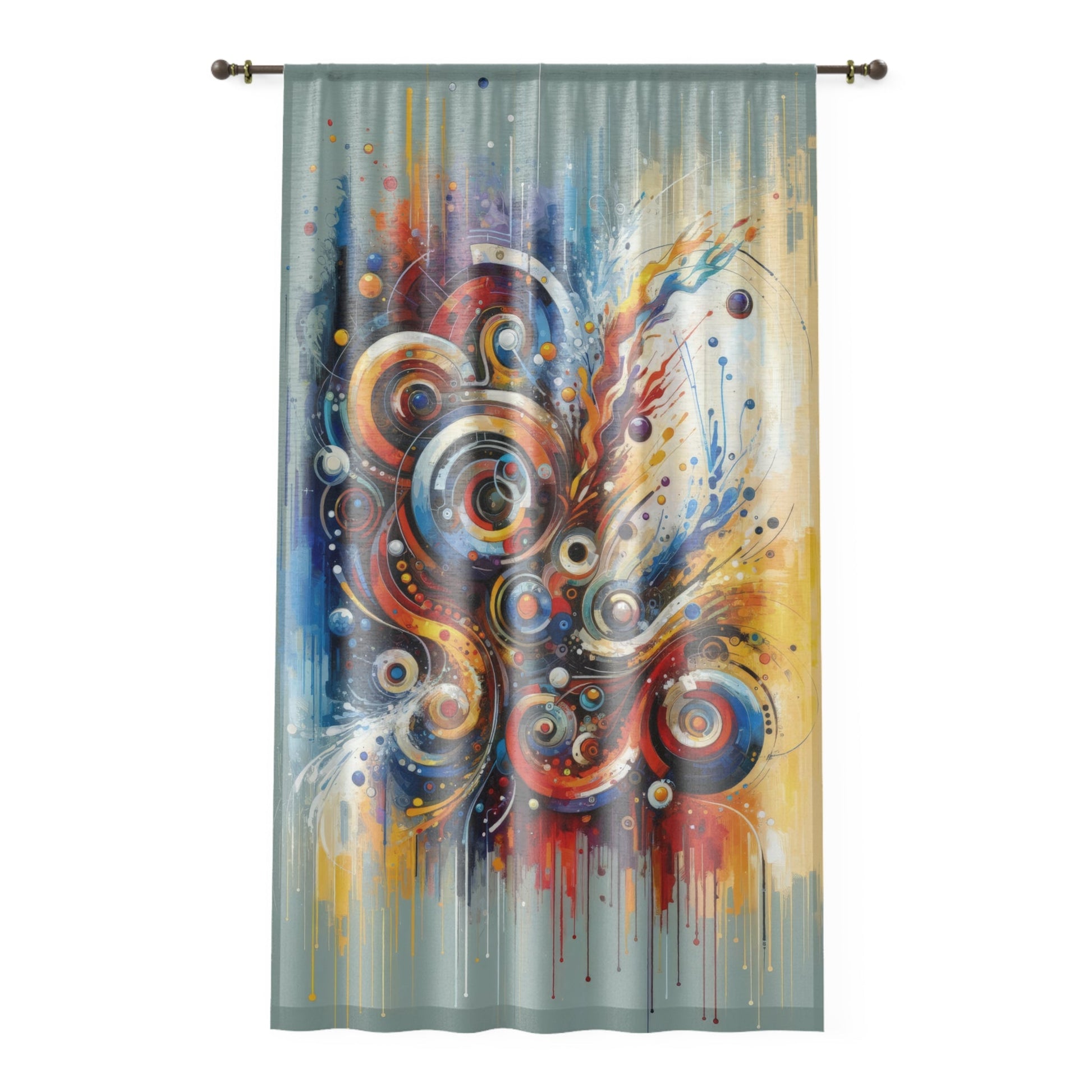 Harmonic Abstract Synergy Window Curtain - ATUH.ART