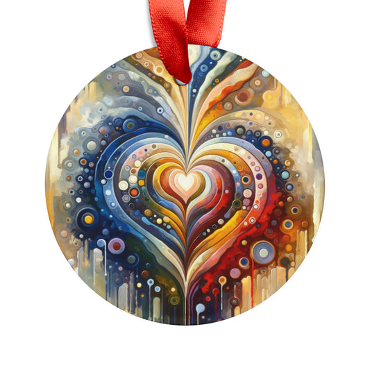 Harmonic Heart Essence Acrylic Ornament with Ribbon - ATUH.ART