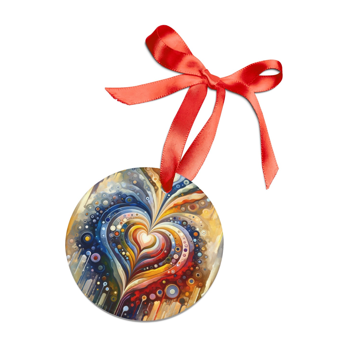 Harmonic Heart Essence Acrylic Ornament with Ribbon - ATUH.ART