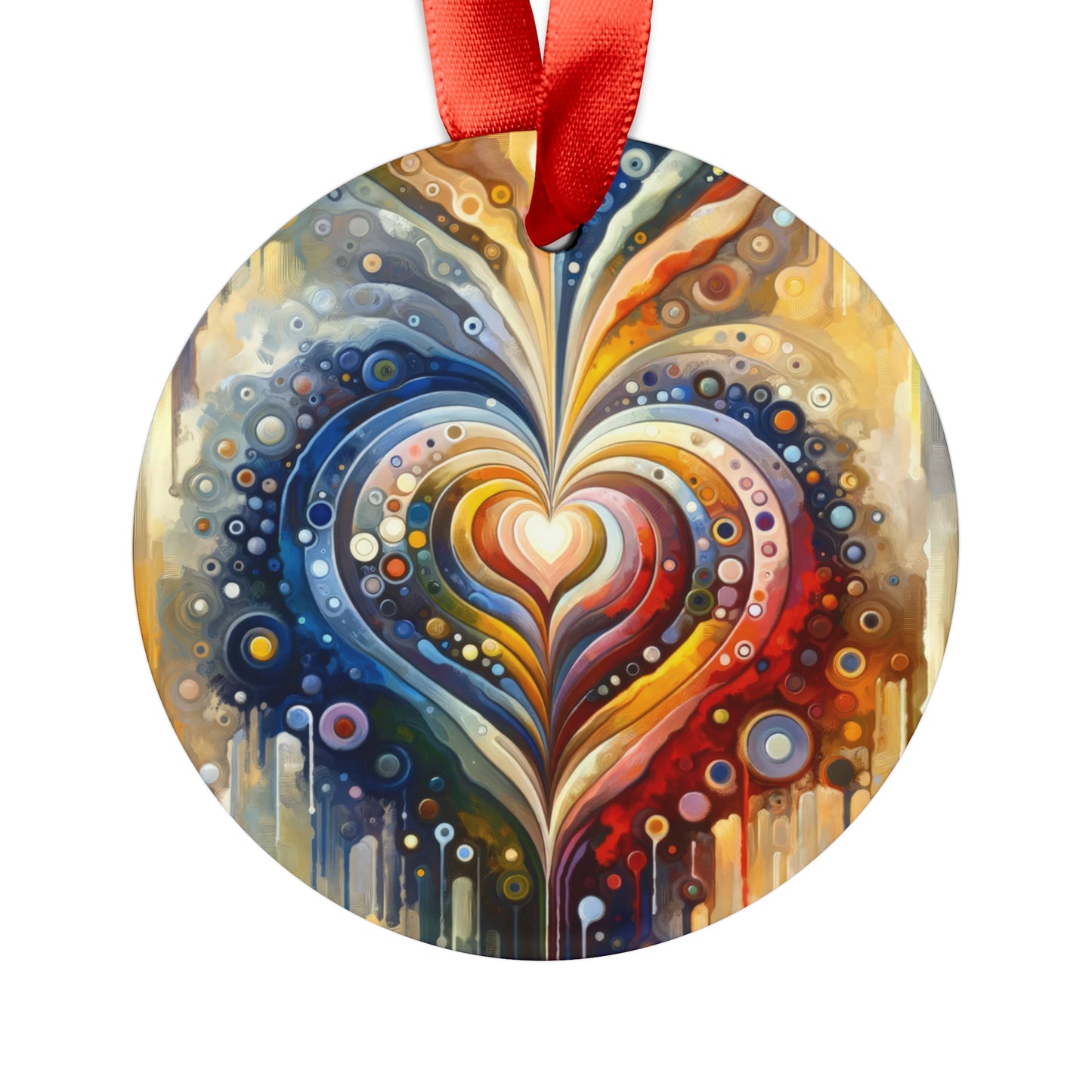 Harmonic Heart Essence Acrylic Ornament with Ribbon - ATUH.ART