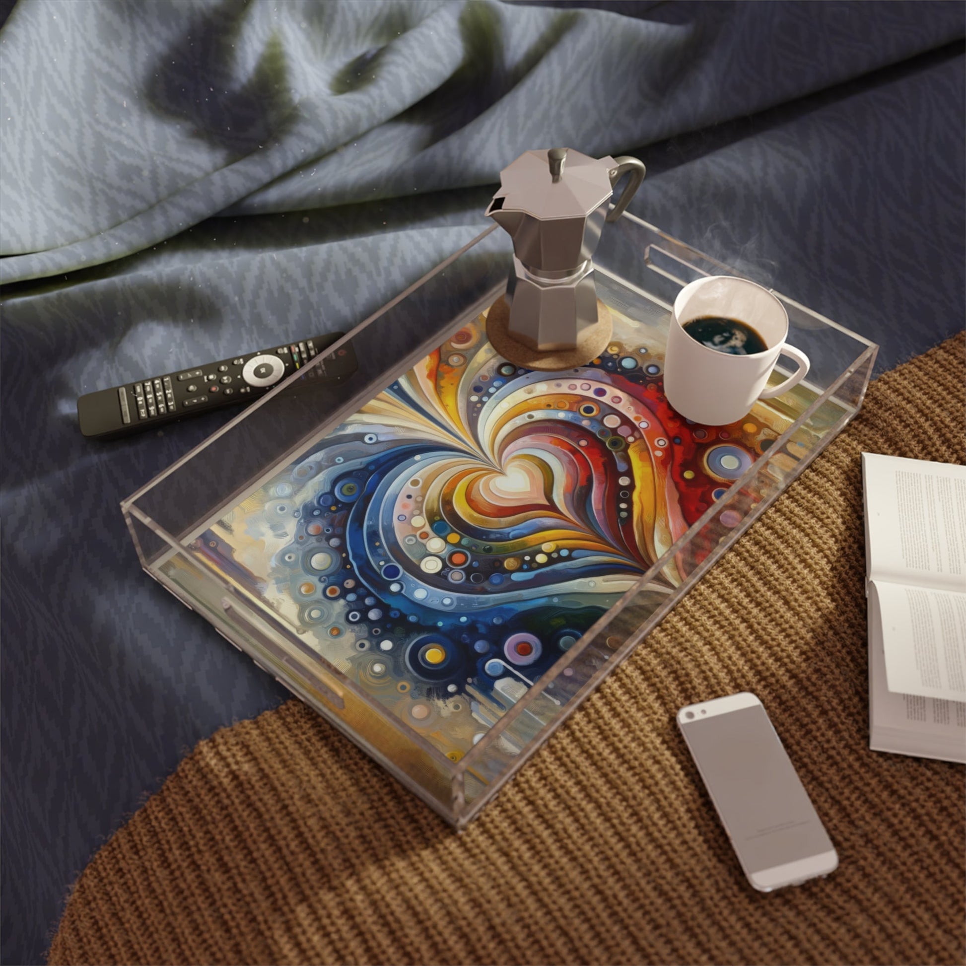 Harmonic Heart Essence Acrylic Serving Tray - ATUH.ART