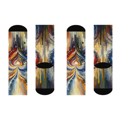 Harmonic Heart Essence Cushioned Crew Socks - ATUH.ART