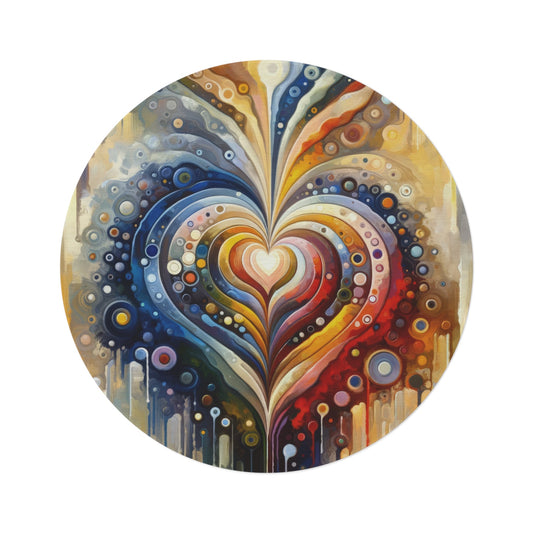 Harmonic Heart Essence Round Rug - ATUH.ART
