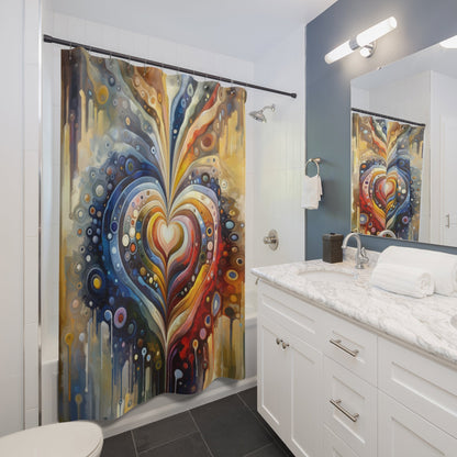 Harmonic Heart Essence Shower Curtains - ATUH.ART
