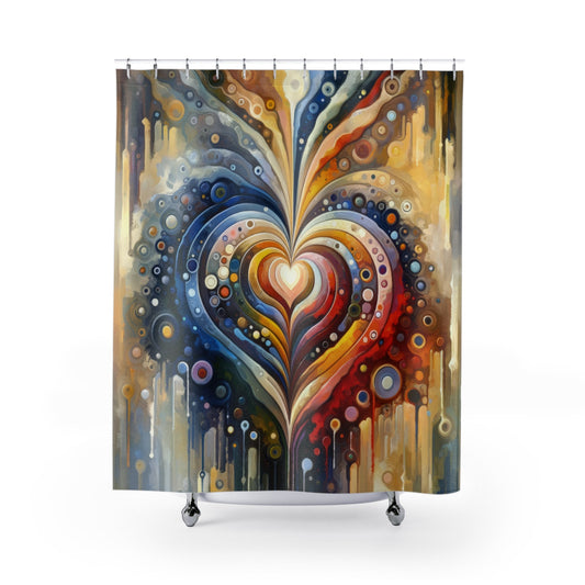 Harmonic Heart Essence Shower Curtains - ATUH.ART