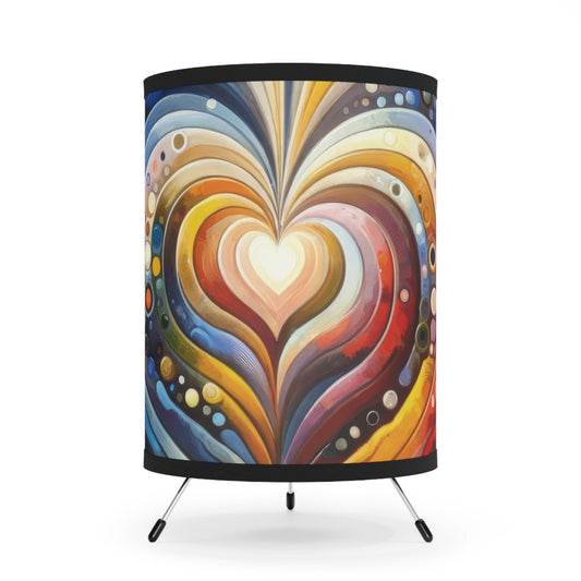 Harmonic Heart Essence Tripod Lamp with High-Res Printed Shade, US\CA plug - ATUH.ART