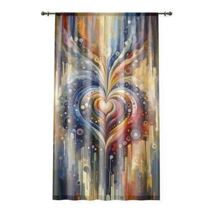 Harmonic Heart Essence Window Curtain - ATUH.ART