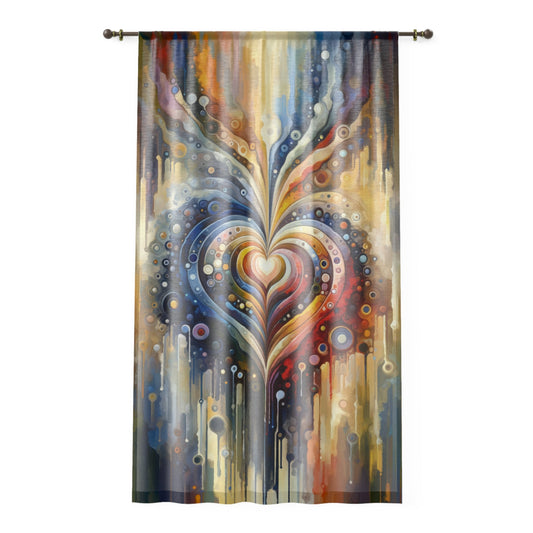 Harmonic Heart Essence Window Curtain - ATUH.ART