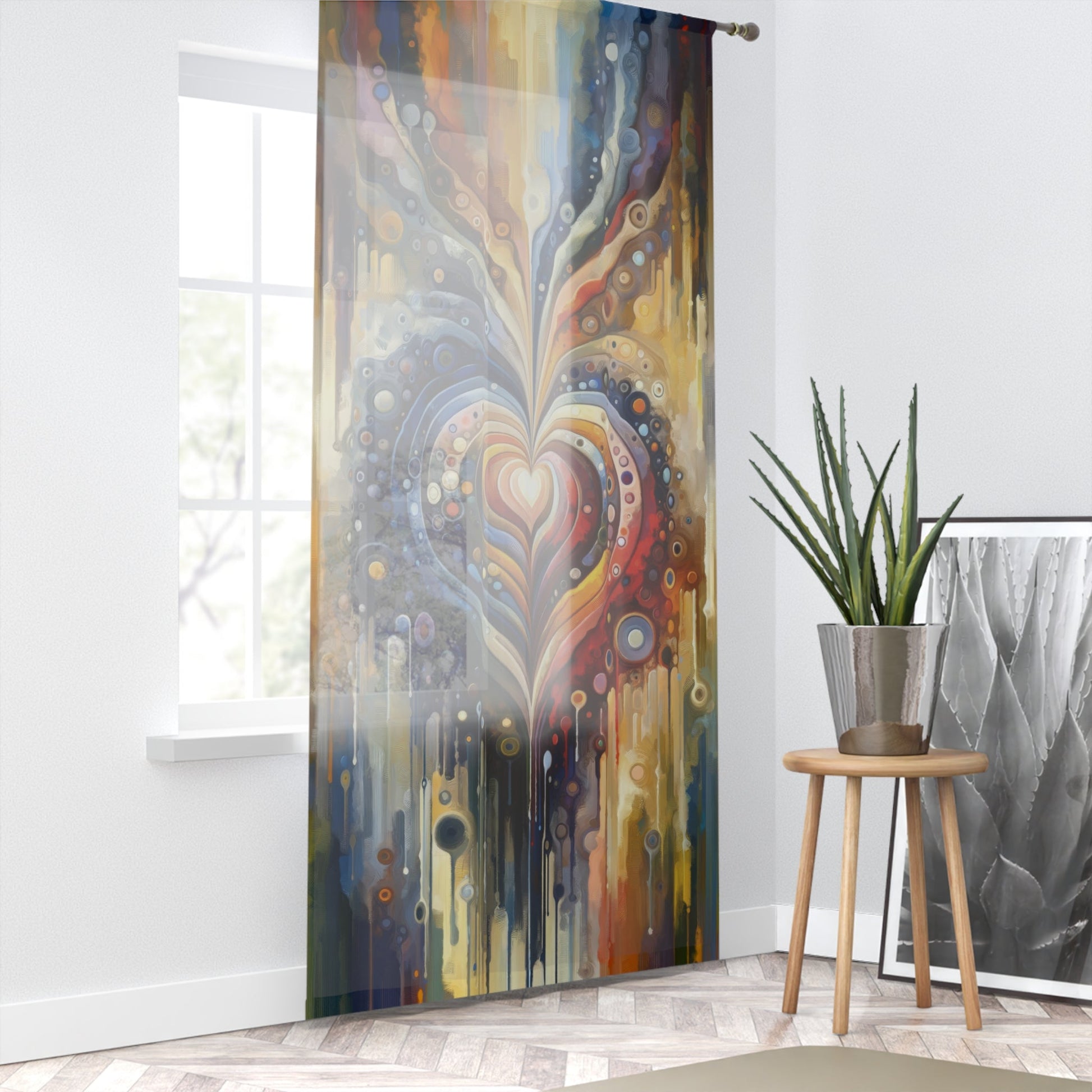 Harmonic Heart Essence Window Curtain - ATUH.ART