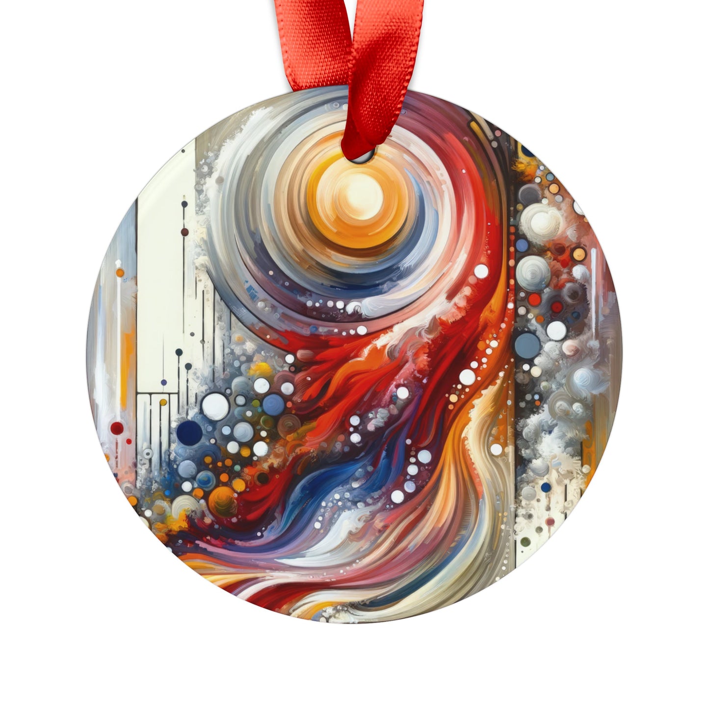 Harmonic Swirl Elegance Acrylic Ornament with Ribbon - ATUH.ART