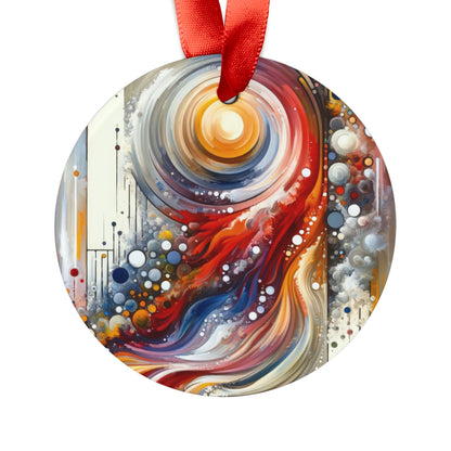 Harmonic Swirl Elegance Acrylic Ornament with Ribbon - ATUH.ART