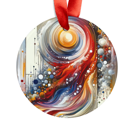 Harmonic Swirl Elegance Acrylic Ornament with Ribbon - ATUH.ART