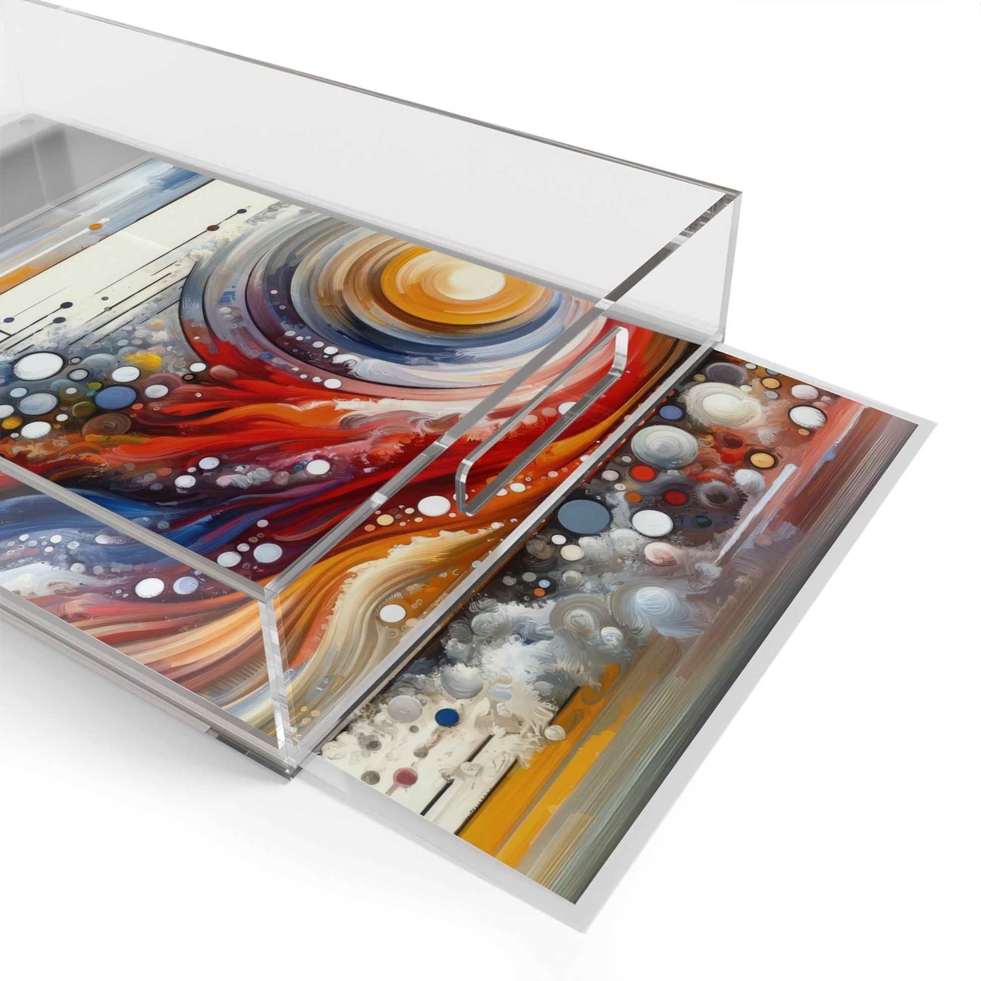 Harmonic Swirl Elegance Acrylic Serving Tray - ATUH.ART