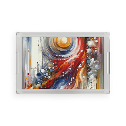 Harmonic Swirl Elegance Acrylic Serving Tray - ATUH.ART