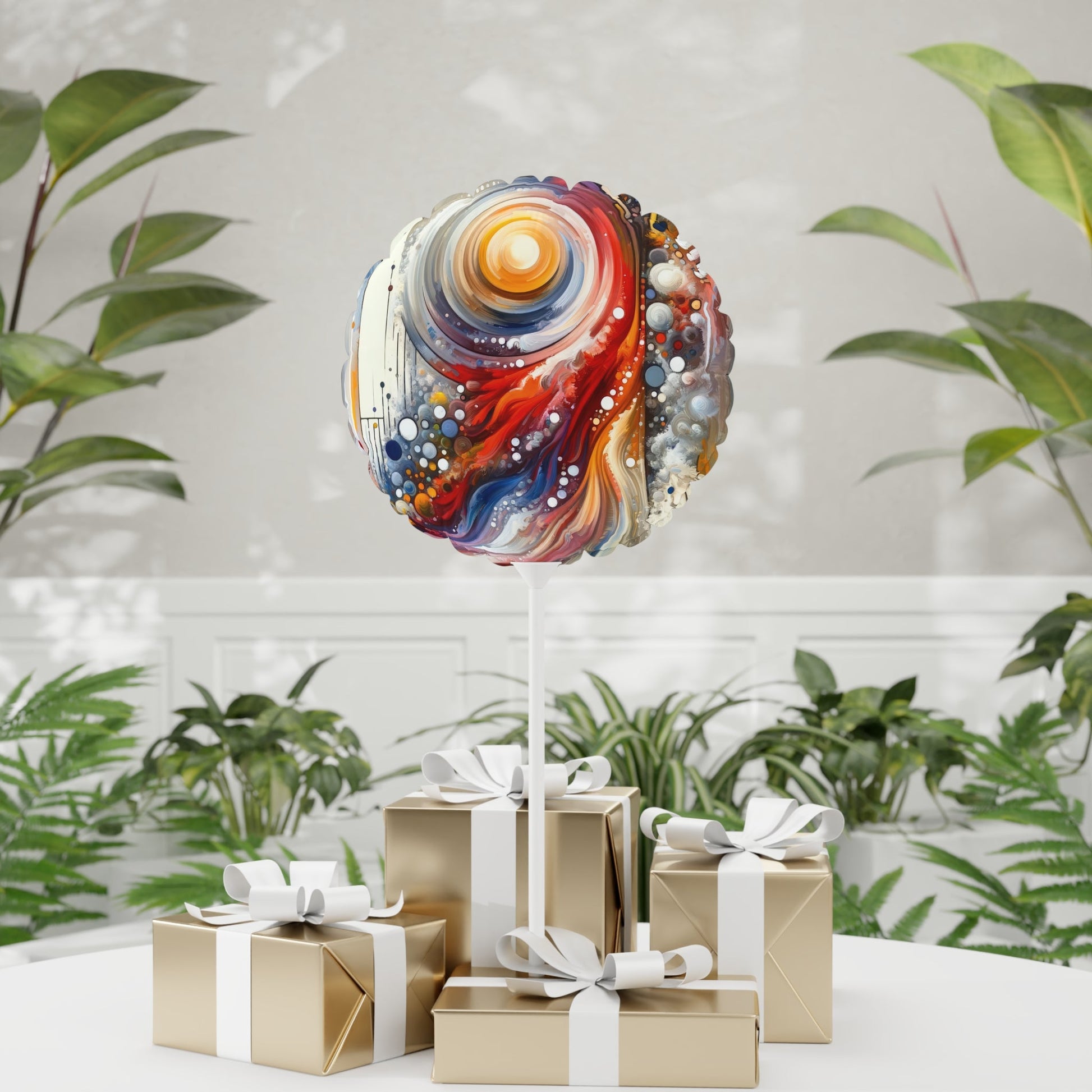 Harmonic Swirl Elegance Balloon (Round and Heart-shaped), 11" - ATUH.ART