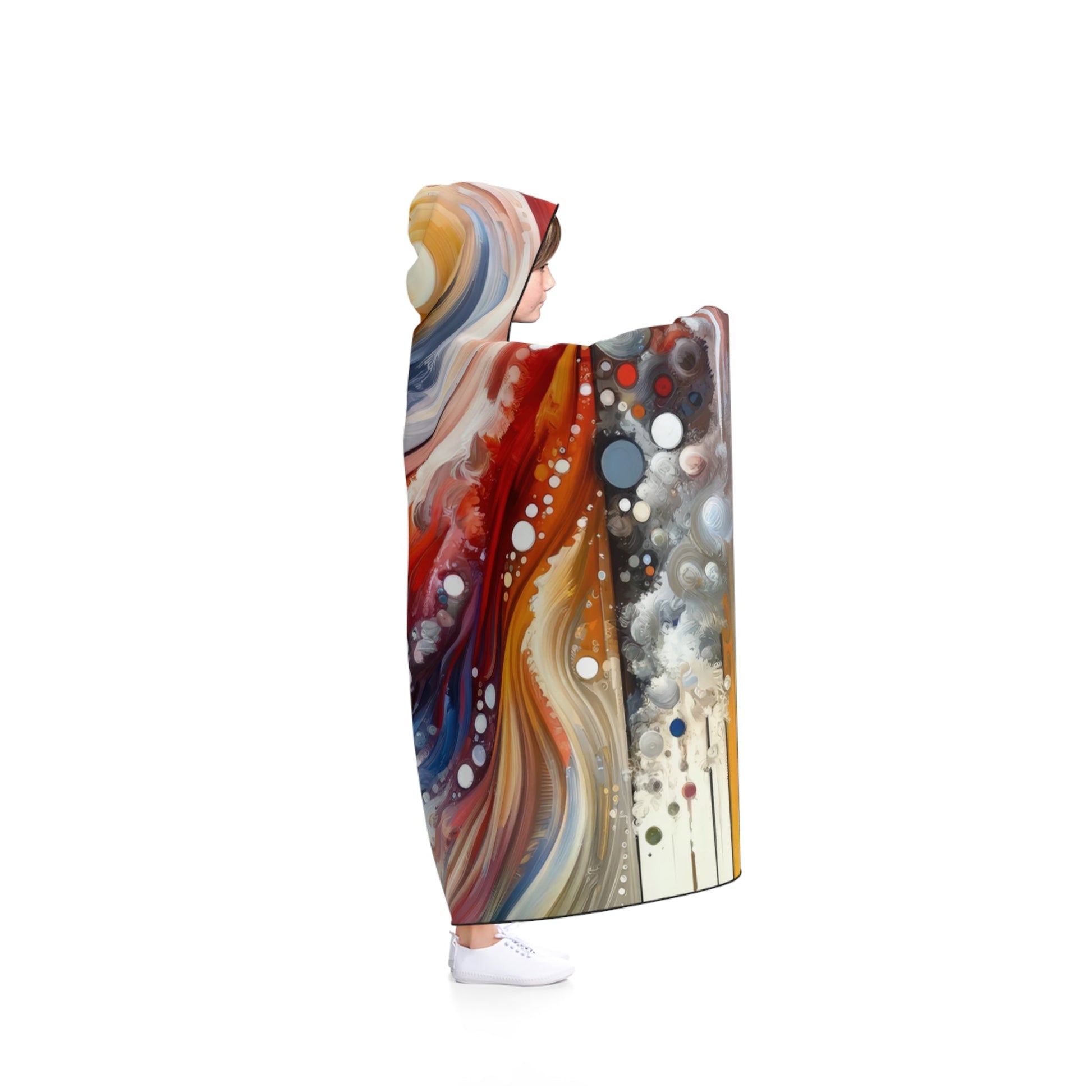 Harmonic Swirl Elegance Hooded Blanket - ATUH.ART