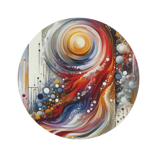 Harmonic Swirl Elegance Round Rug - ATUH.ART