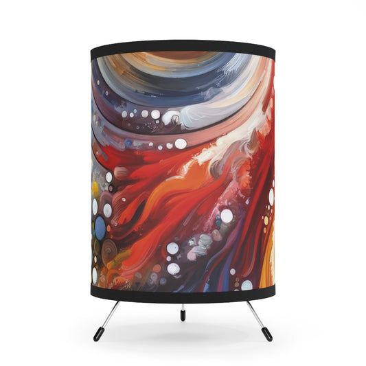 Harmonic Swirl Elegance Tripod Lamp with High-Res Printed Shade, US\CA plug - ATUH.ART