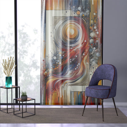 Harmonic Swirl Elegance Window Curtain - ATUH.ART