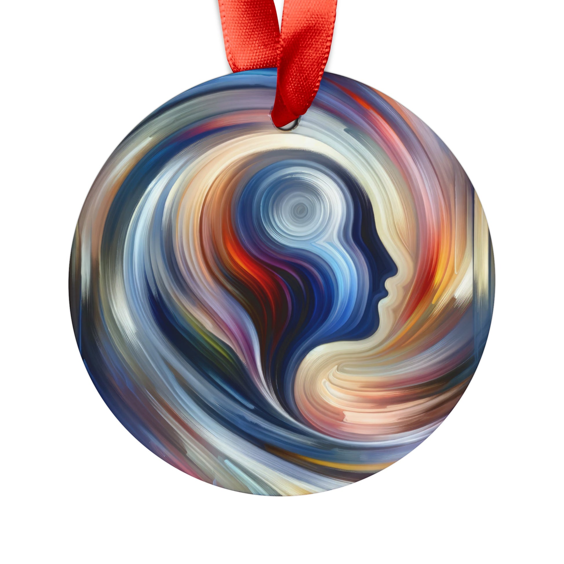 Harmonious Mindset Abstract Acrylic Ornament with Ribbon - ATUH.ART