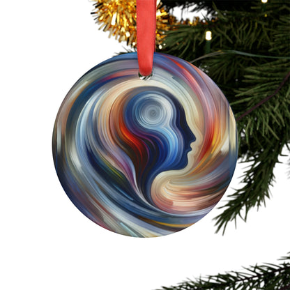 Harmonious Mindset Abstract Acrylic Ornament with Ribbon - ATUH.ART