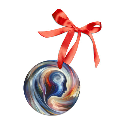 Harmonious Mindset Abstract Acrylic Ornament with Ribbon - ATUH.ART