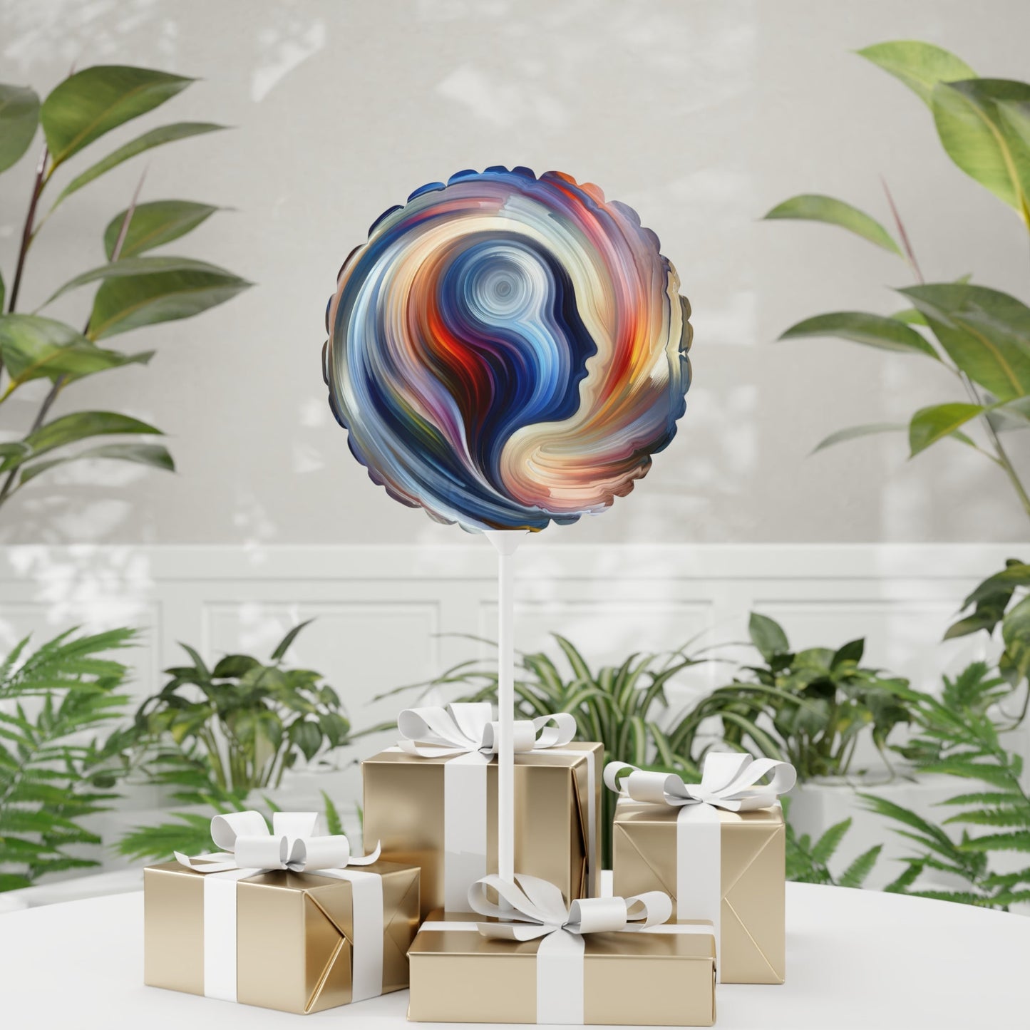 Harmonious Mindset Abstract Balloon (Round and Heart-shaped), 11" - ATUH.ART