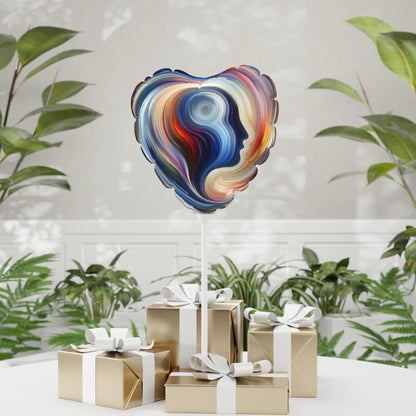 Harmonious Mindset Abstract Balloon (Round and Heart-shaped), 11" - ATUH.ART