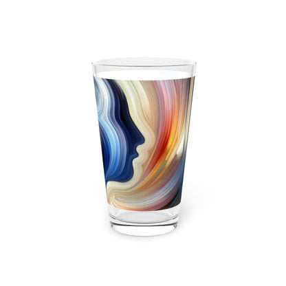 Harmonious Mindset Abstract Pint Glass, 16oz - ATUH.ART